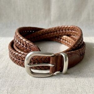 COACH VINTAGE 5922 Tan Braided Leather Woven Belt Size 40